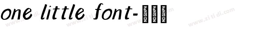 one little font字体转换